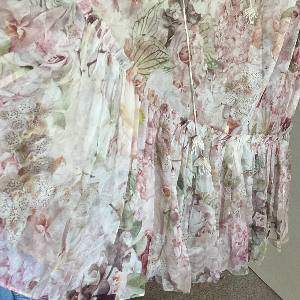 Zimmermann Floral Maxi Dress in Pink and Green - Picture 8 of 12